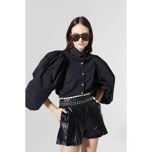 NEW LANTHROPY samba cotton poplin shirt in black